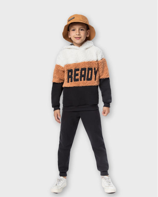 Conjunto de Roupa Infantil Casaco Sherpa e Calça Moletom