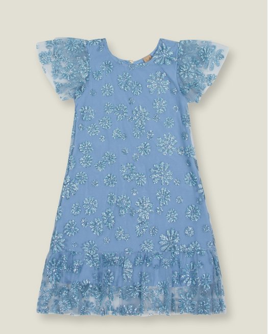 Vestido Infantil Tule Flores Menina Tamanho a