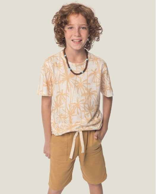 Bermuda Roupa Infantil Tropical Conjunto Infantil Masculino